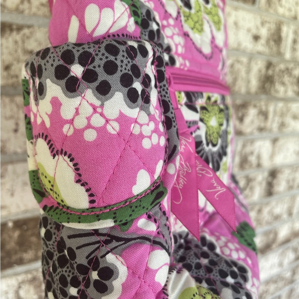 Vera Bradley Pink and Green Floral Shoulder Bag - Picture 9 of 9